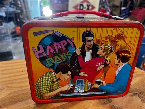 Vintage 1976 Metal Happy Days The Fonz Lunch Box Only No 